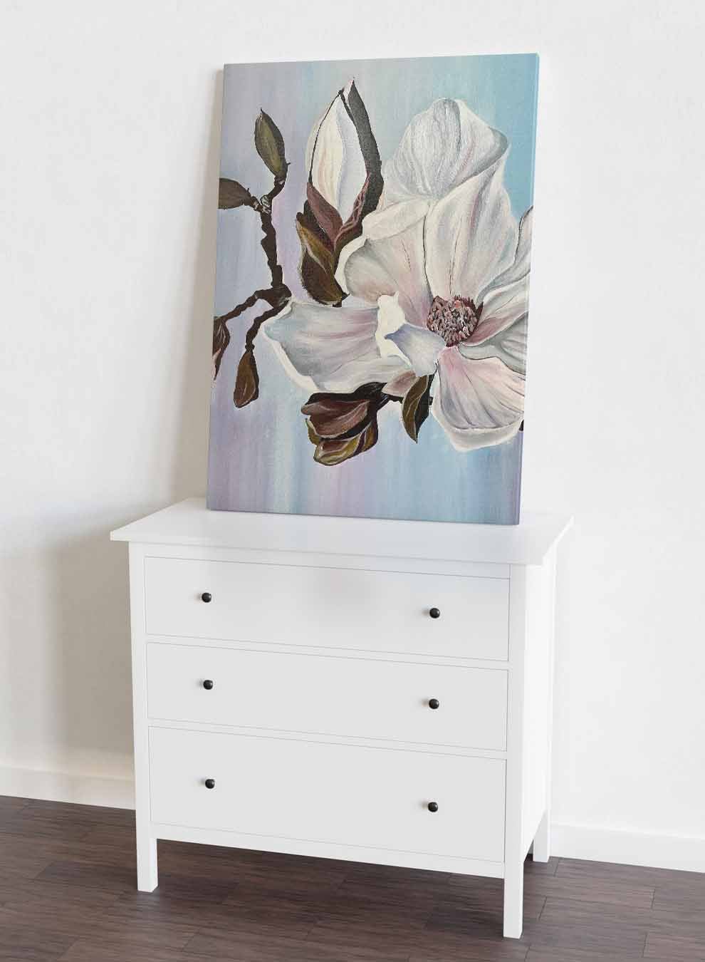 Canvas Wall Art Stretched Over Wooden Frame with Black Floating Frame Paintings & Pictures| LOWHA