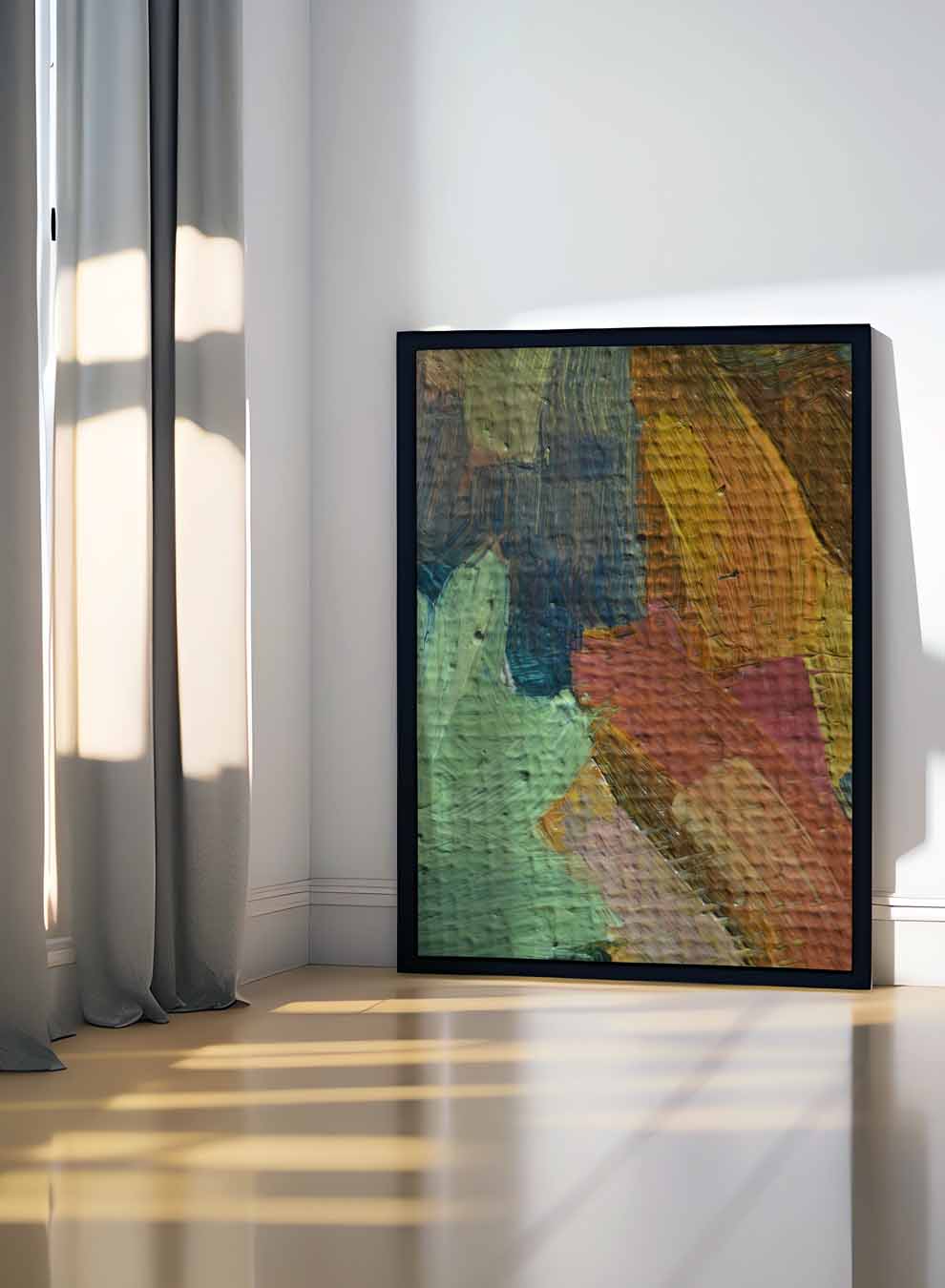 Canvas Wall Art Stretched Over Wooden Frame with Black Floating Frame Paintings & Pictures| LOWHA