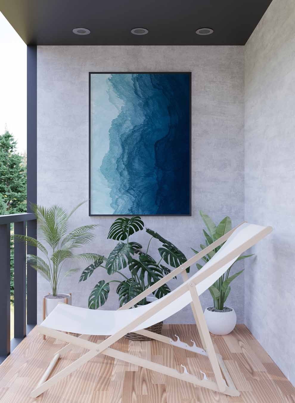 Canvas Wall Art Stretched Over Wooden Frame with Black Floating Frame Paintings & Pictures| LOWHA