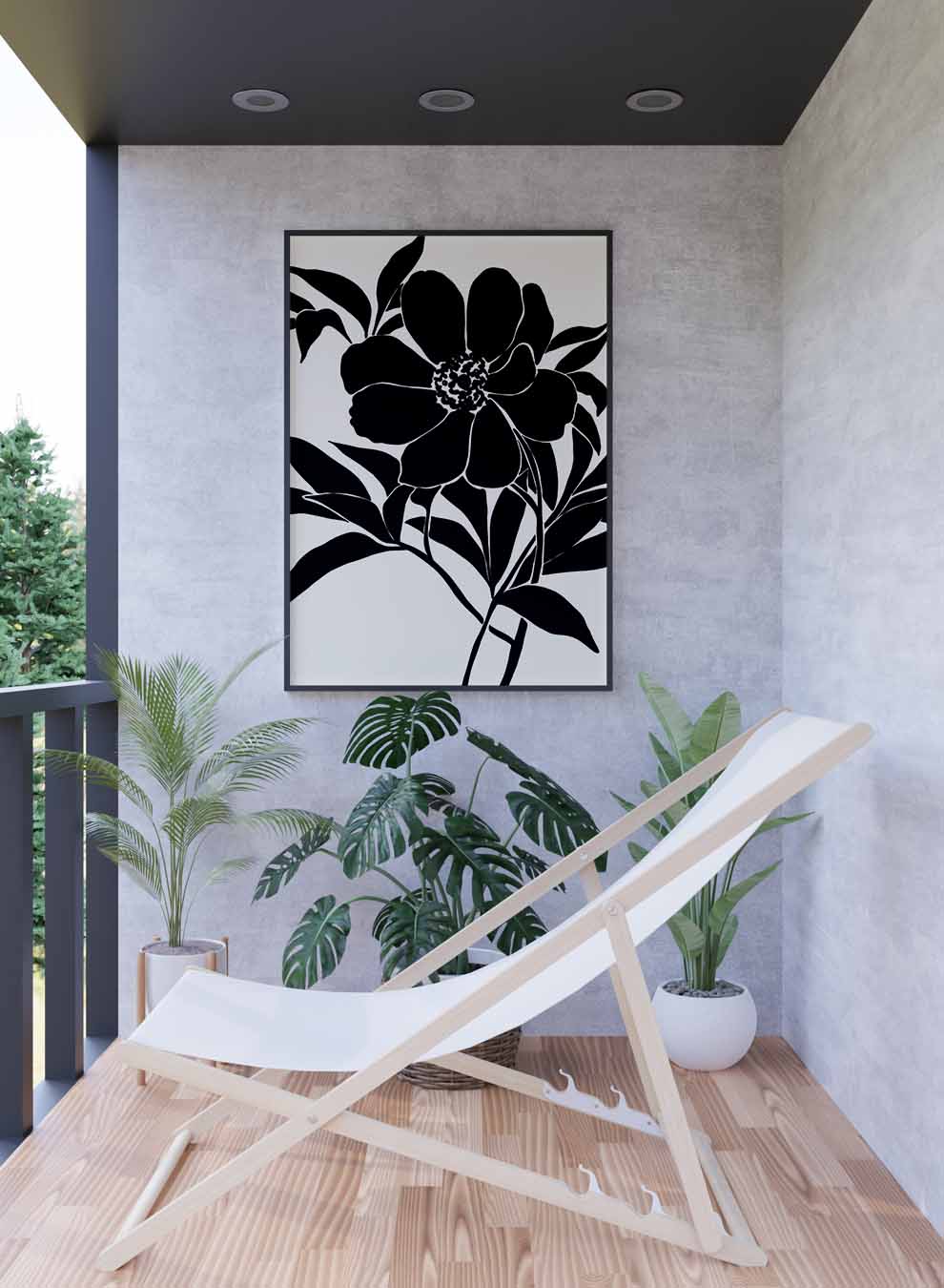 Canvas Wall Art Stretched Over Wooden Frame with Black Floating Frame Paintings & Pictures| LOWHA