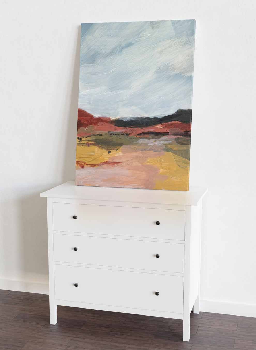 Canvas Wall Art Stretched Over Wooden Frame with Black Floating Frame Paintings & Pictures| LOWHA