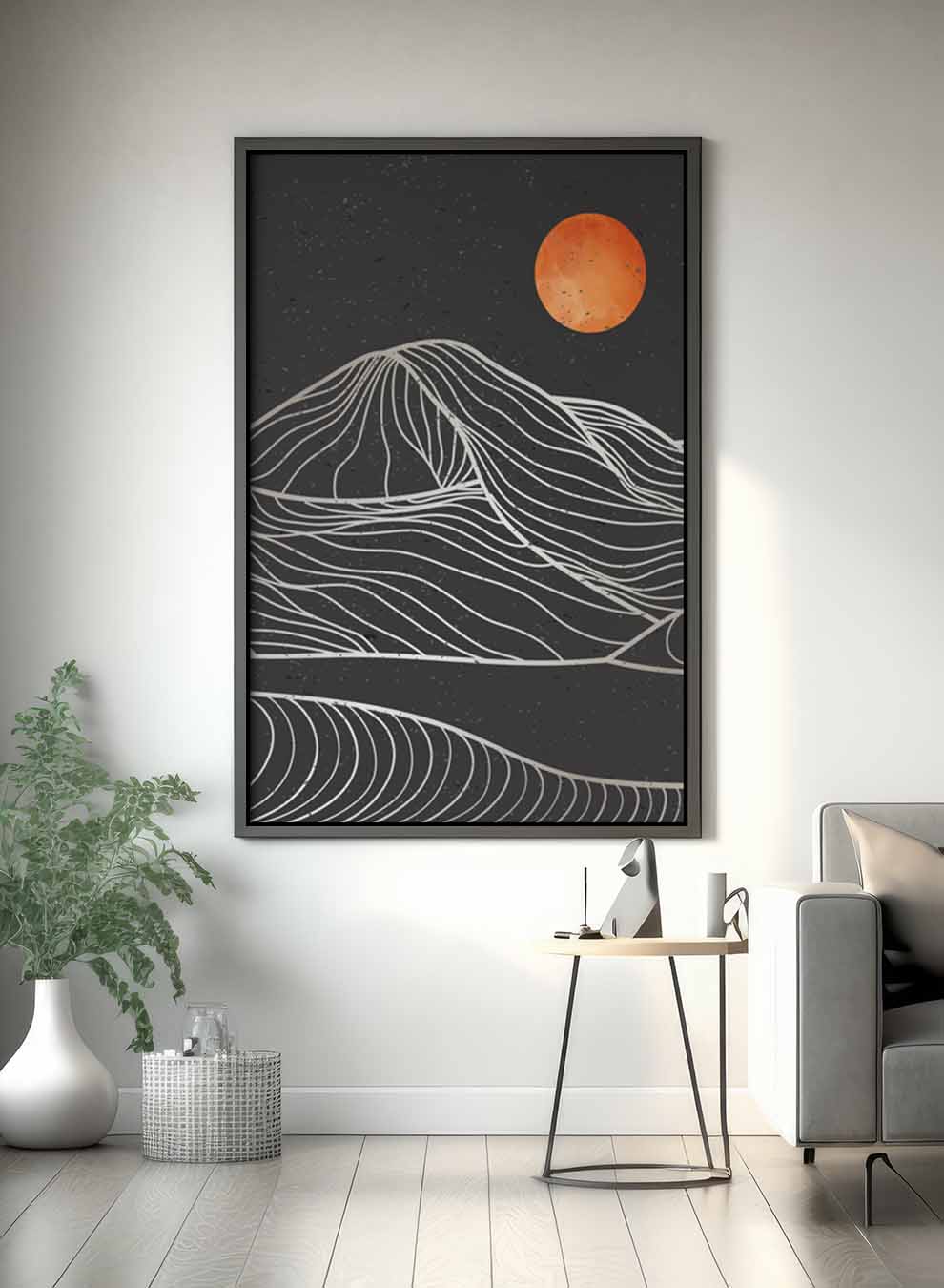 Canvas Wall Art Stretched Over Wooden Frame with Black Floating Frame Paintings & Pictures| LOWHA