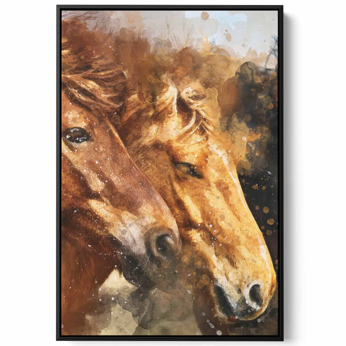 Canvas Wall Art Stretched Over Wooden Frame with Black Floating Frame Paintings & Pictures| LOWHA