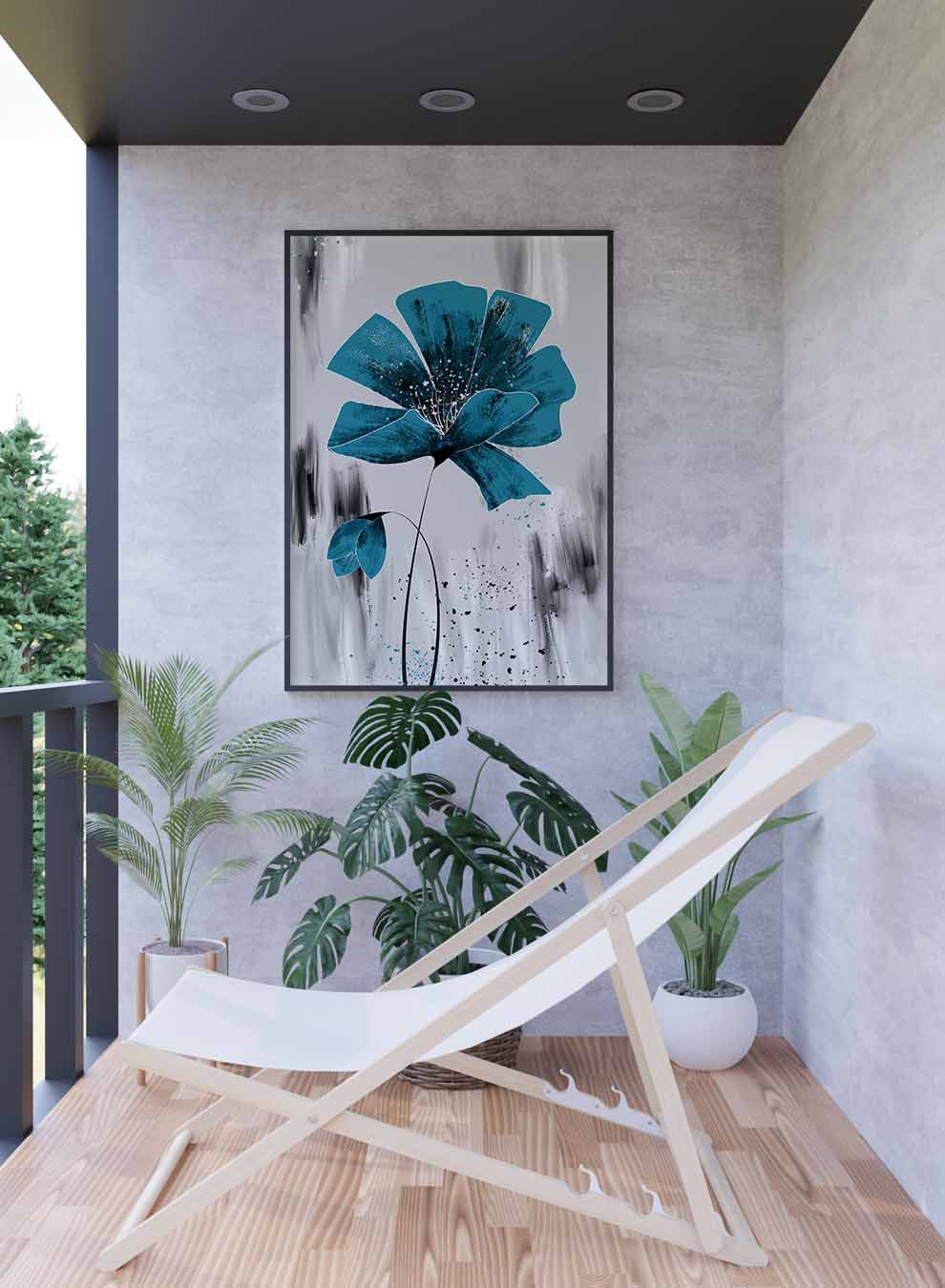 Canvas Wall Art Stretched Over Wooden Frame with Black Floating Frame Paintings & Pictures| LOWHA