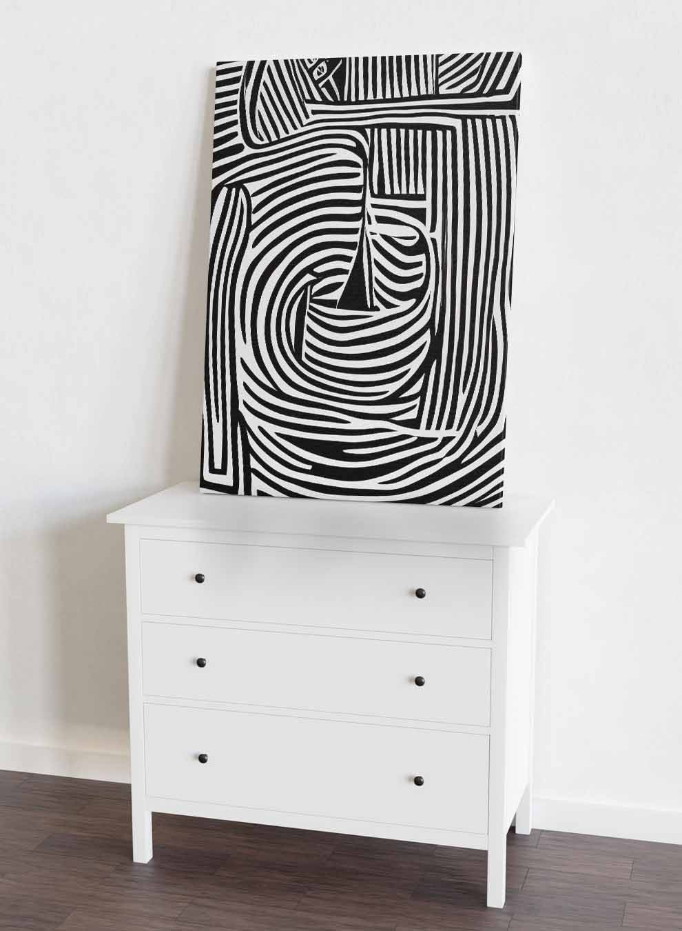 Canvas Wall Art Stretched Over Wooden Frame with Black Floating Frame Paintings & Pictures| LOWHA