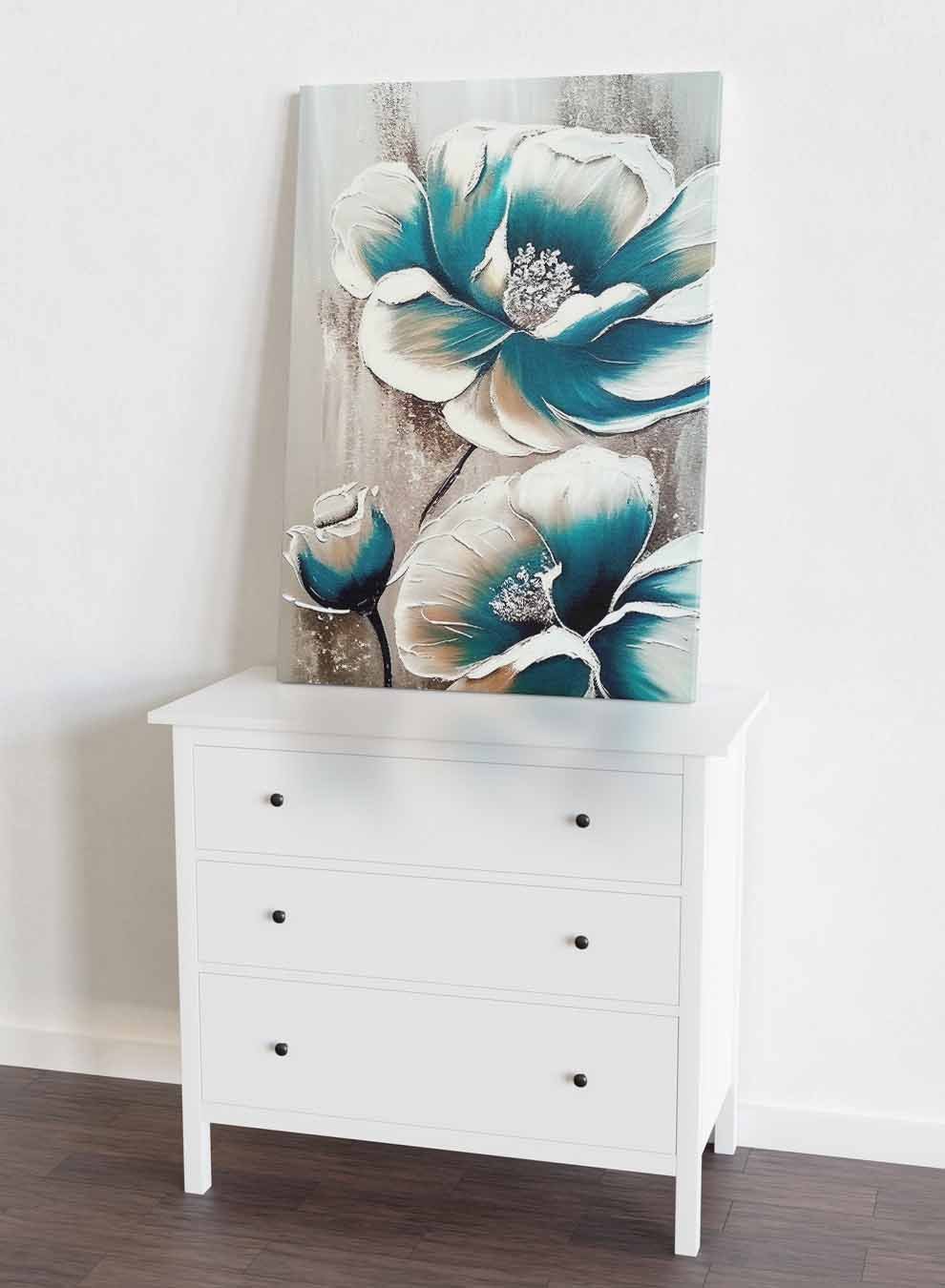 Canvas Wall Art Stretched Over Wooden Frame with Black Floating Frame Paintings & Pictures| LOWHA