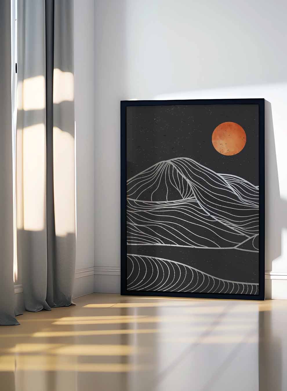 Canvas Wall Art Stretched Over Wooden Frame with Black Floating Frame Paintings & Pictures| LOWHA
