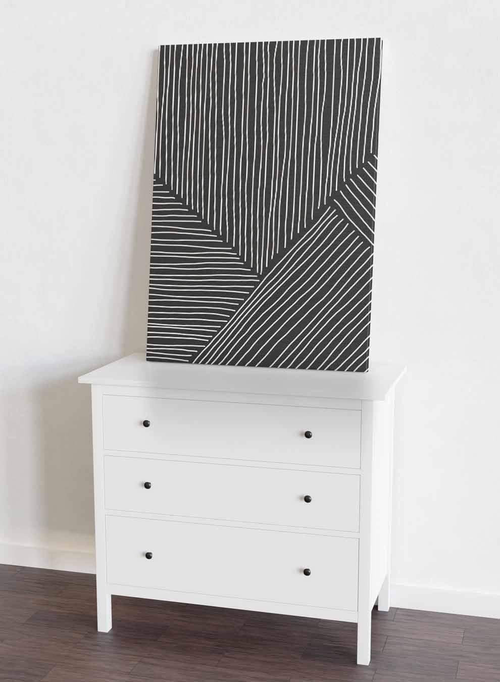 Canvas Wall Art Stretched Over Wooden Frame with Black Floating Frame Paintings & Pictures| LOWHA