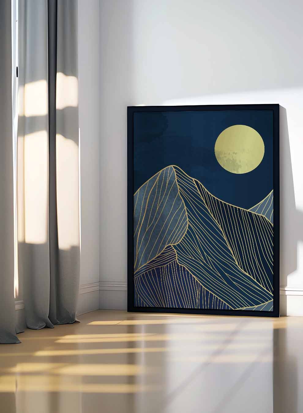 Canvas Wall Art Stretched Over Wooden Frame with Black Floating Frame Paintings & Pictures| LOWHA