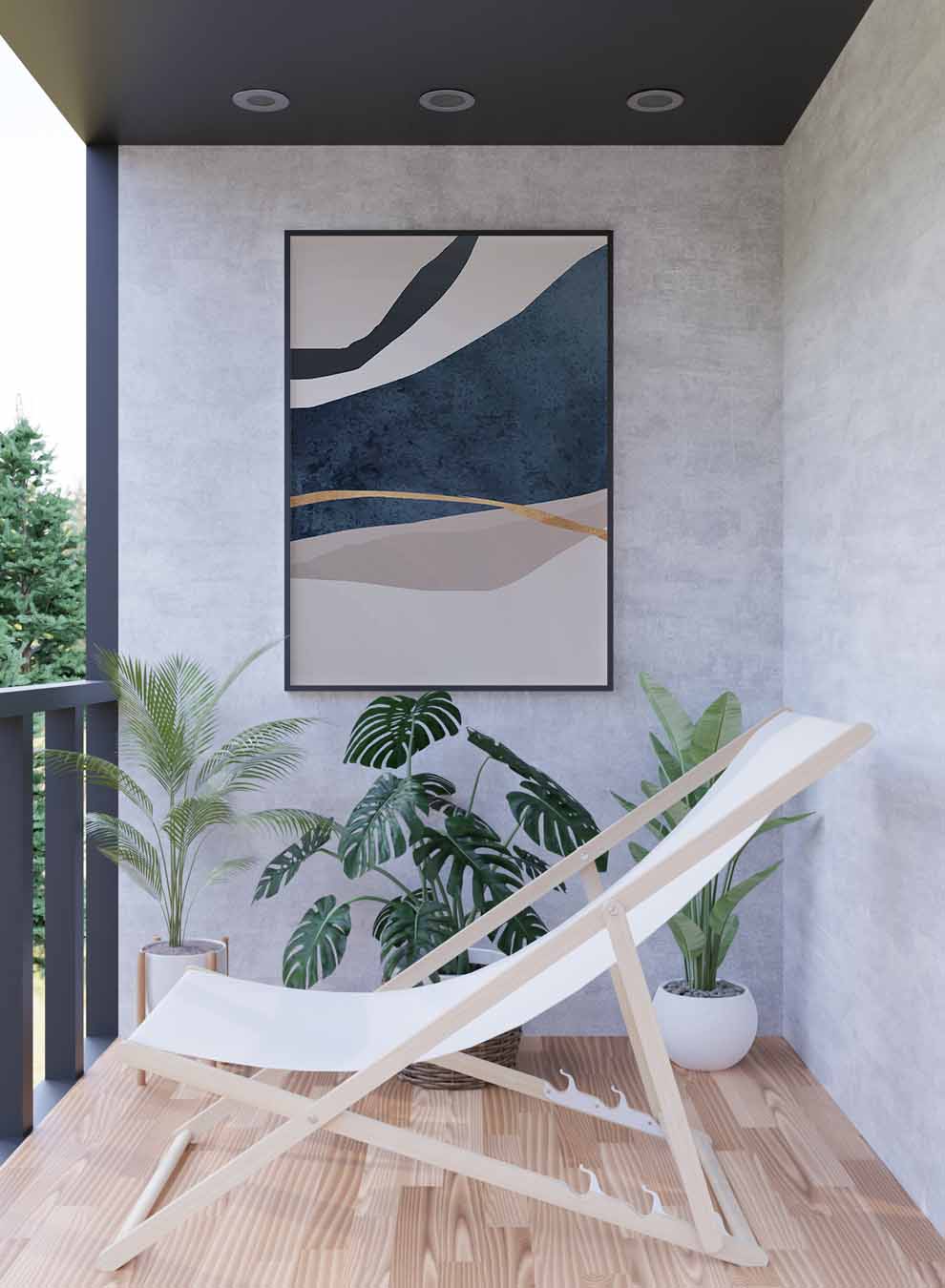 Canvas Wall Art Stretched Over Wooden Frame with Black Floating Frame Paintings & Pictures| LOWHA