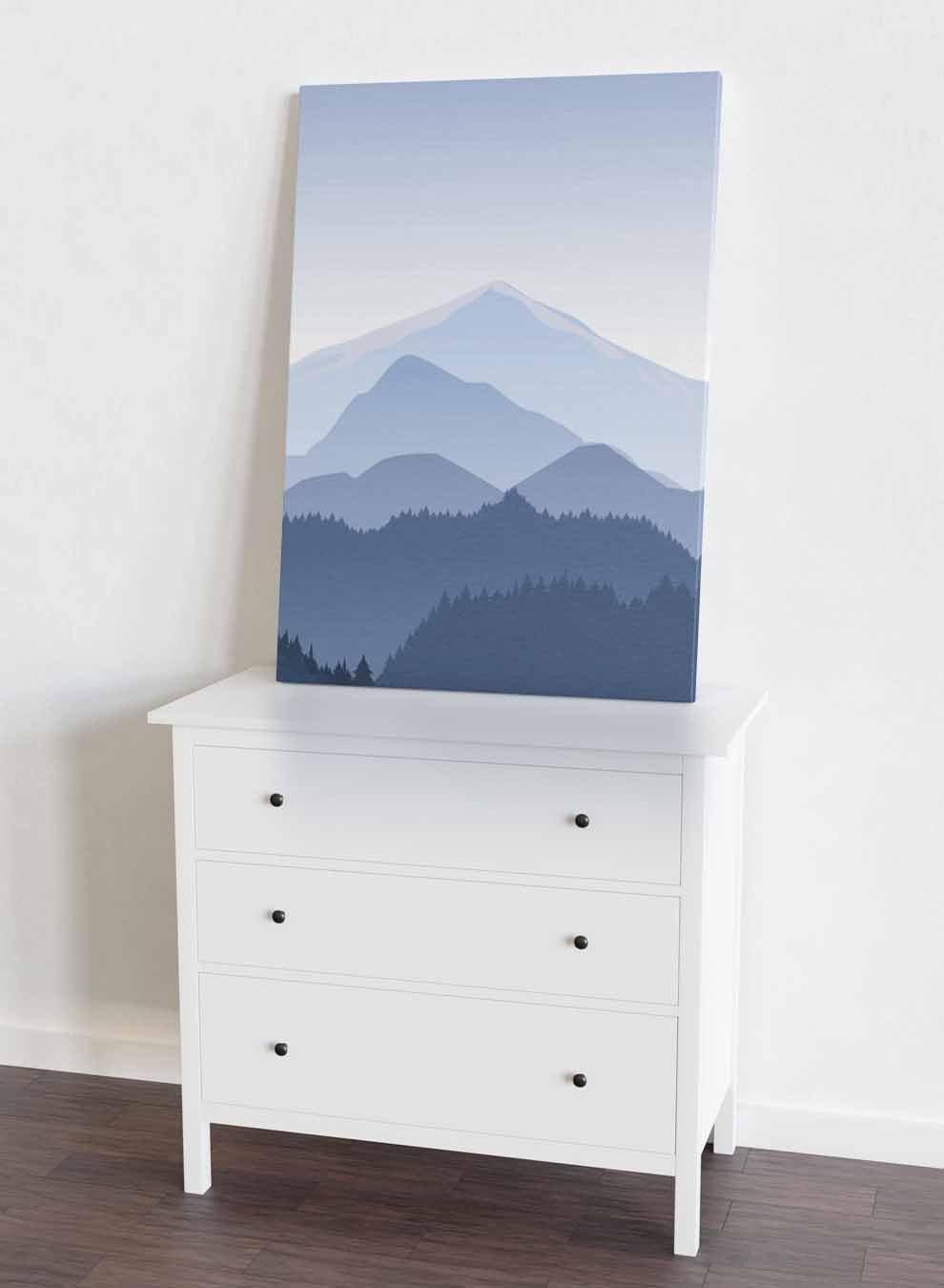 Canvas Wall Art Stretched Over Wooden Frame with Black Floating Frame Paintings & Pictures| LOWHA