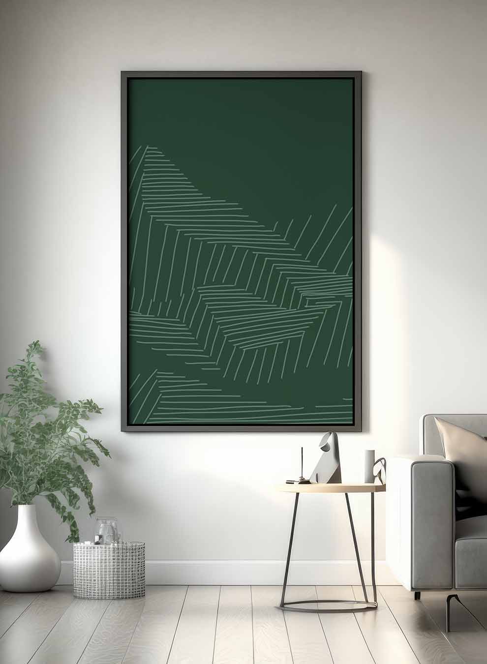 Canvas Wall Art Stretched Over Wooden Frame with Black Floating Frame Paintings & Pictures| LOWHA