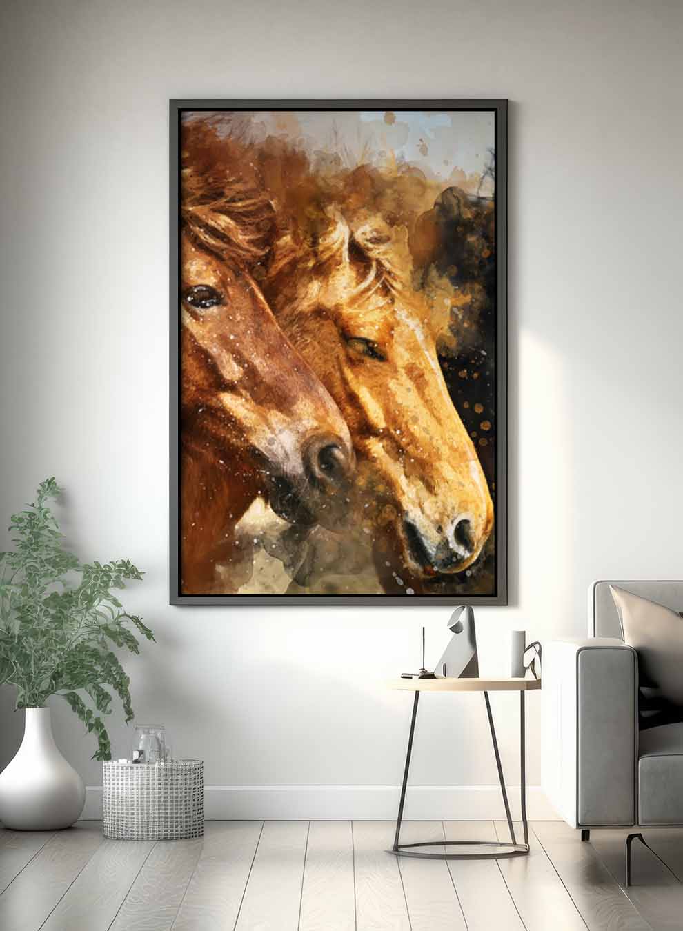 Canvas Wall Art Stretched Over Wooden Frame with Black Floating Frame Paintings & Pictures| LOWHA