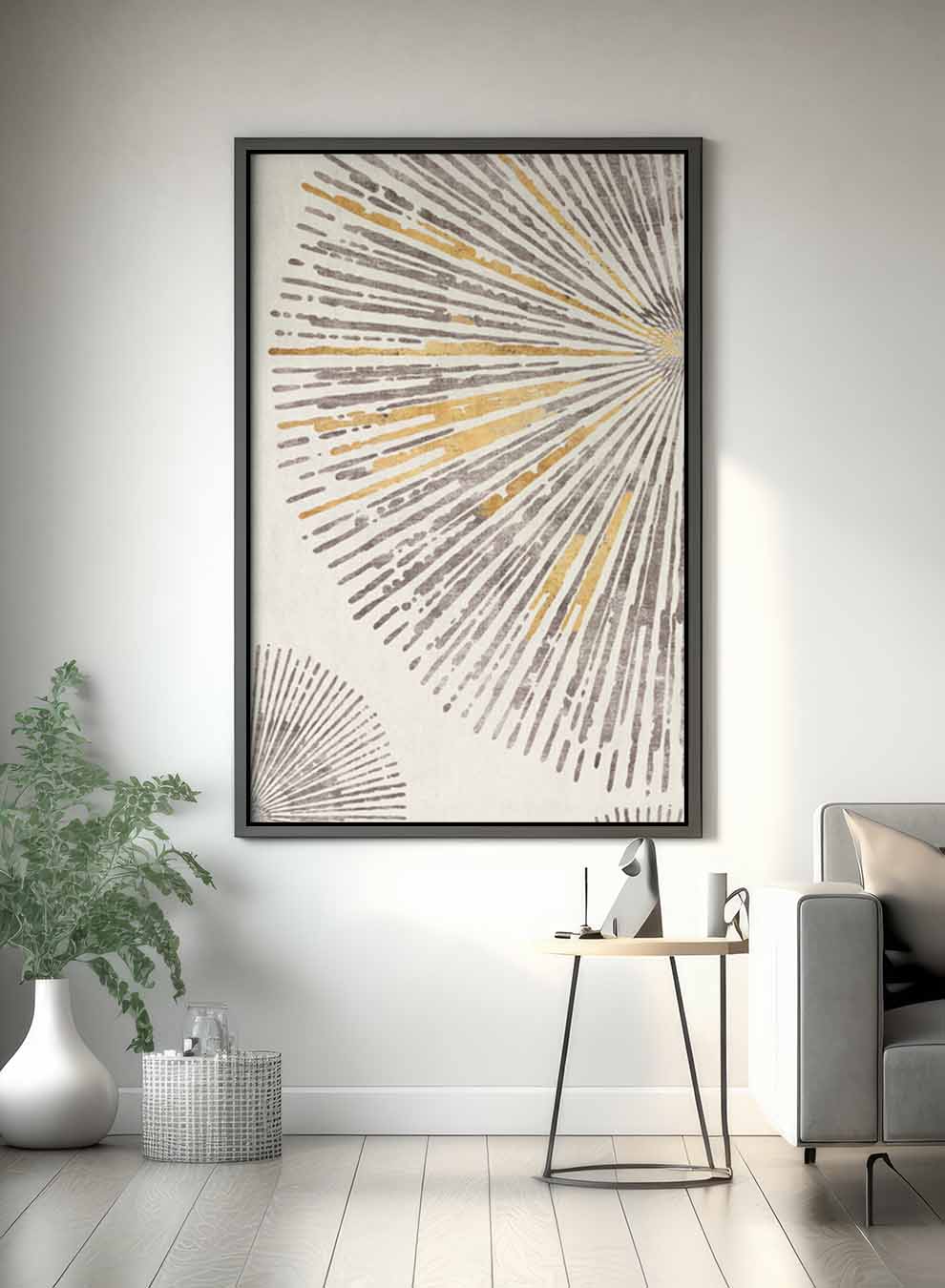 Canvas Wall Art Stretched Over Wooden Frame with Black Floating Frame Paintings & Pictures| LOWHA