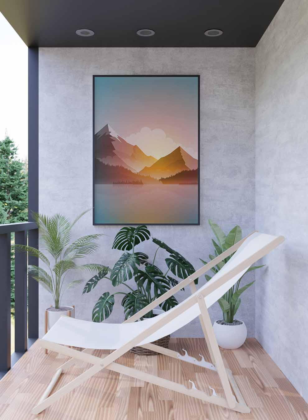 Canvas Wall Art Stretched Over Wooden Frame with Black Floating Frame Paintings & Pictures| LOWHA