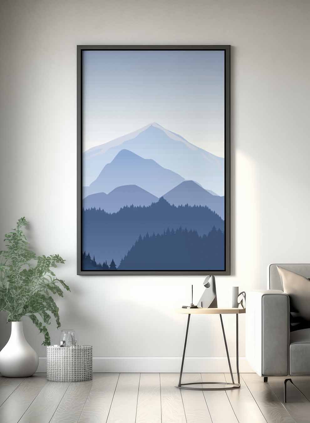 Canvas Wall Art Stretched Over Wooden Frame with Black Floating Frame Paintings & Pictures| LOWHA