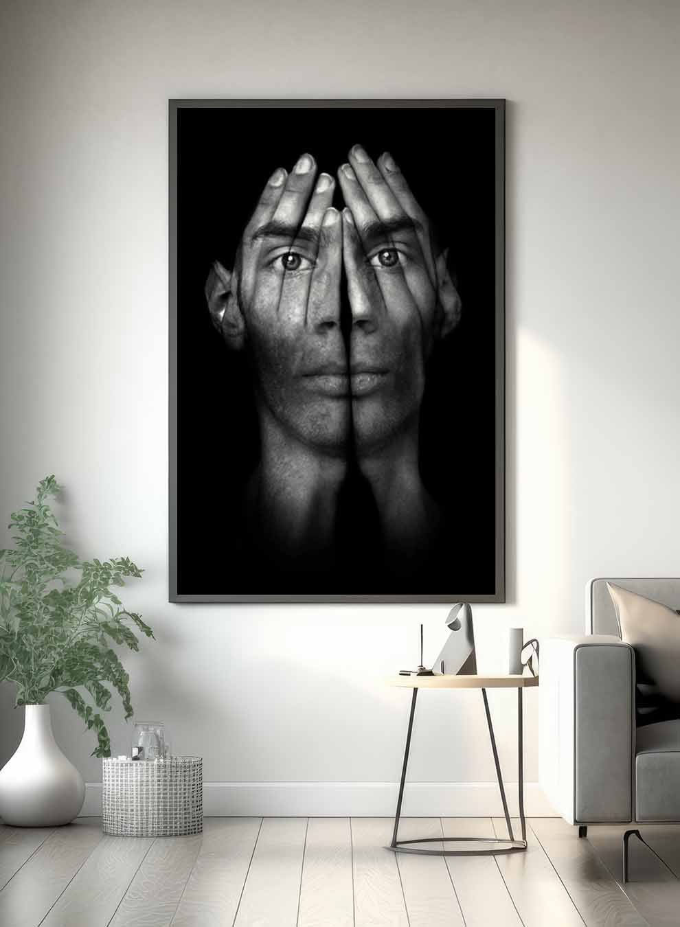 Canvas Wall Art Stretched Over Wooden Frame with Black Floating Frame Paintings & Pictures| LOWHA