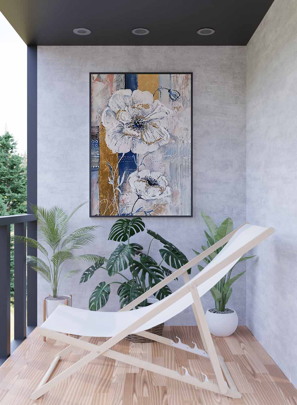 Canvas Wall Art Stretched Over Wooden Frame with Black Floating Frame Paintings & Pictures| LOWHA