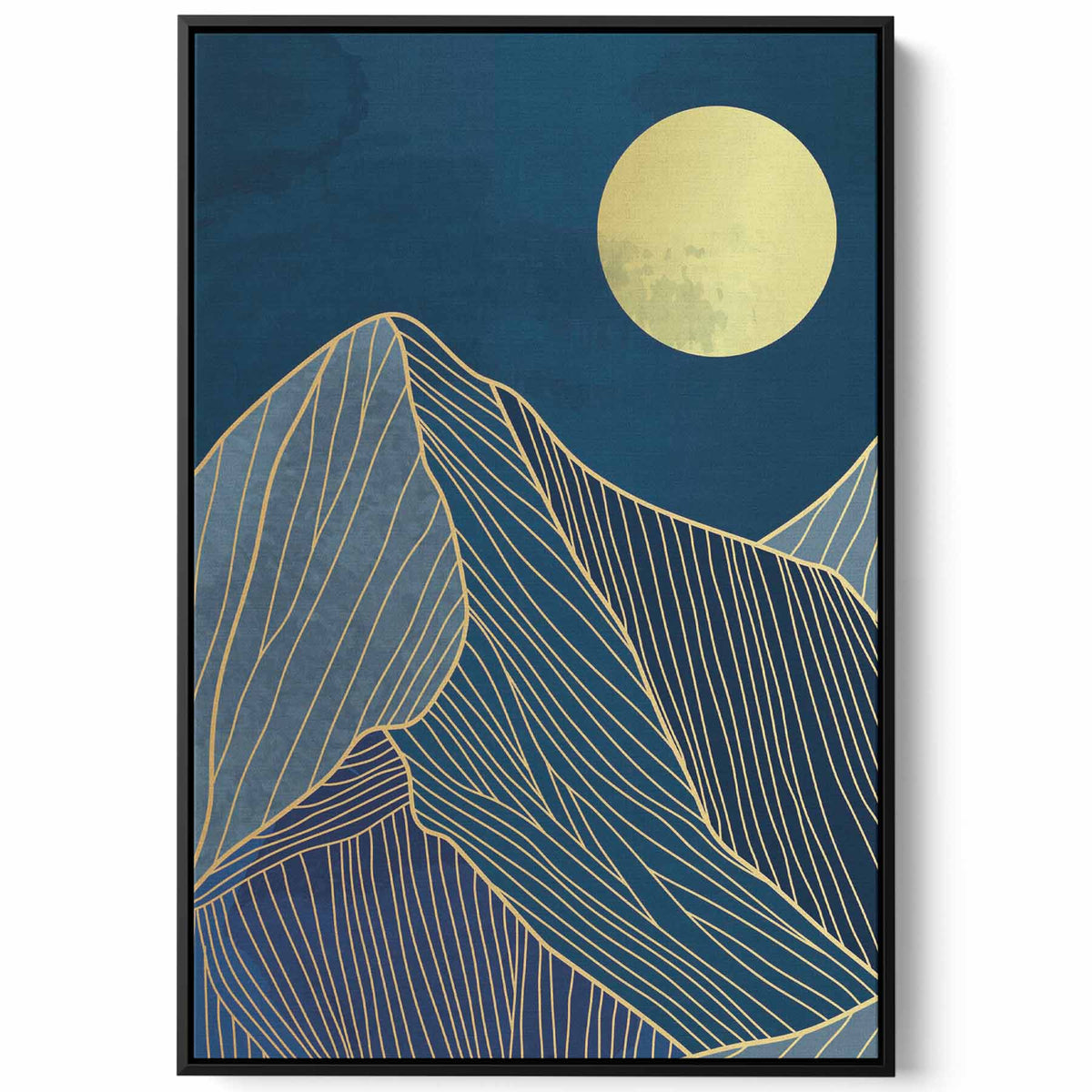 Canvas Wall Art Stretched Over Wooden Frame with Black Floating Frame Paintings & Pictures| LOWHA