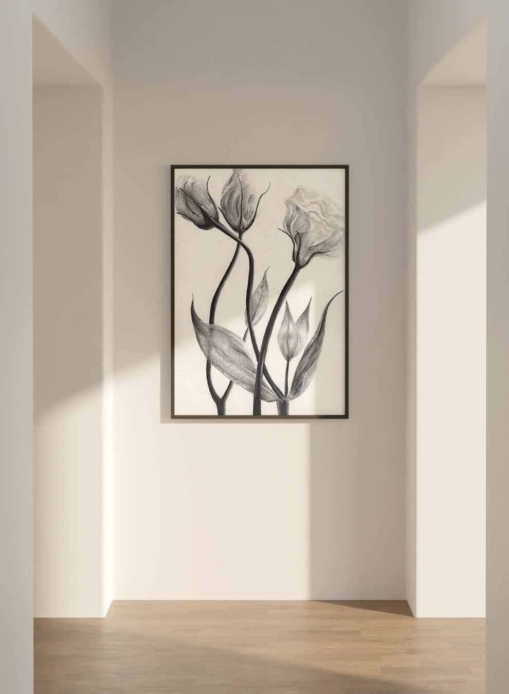 Canvas Wall Art Stretched Over Wooden Frame with Black Floating Frame Paintings & Pictures| LOWHA