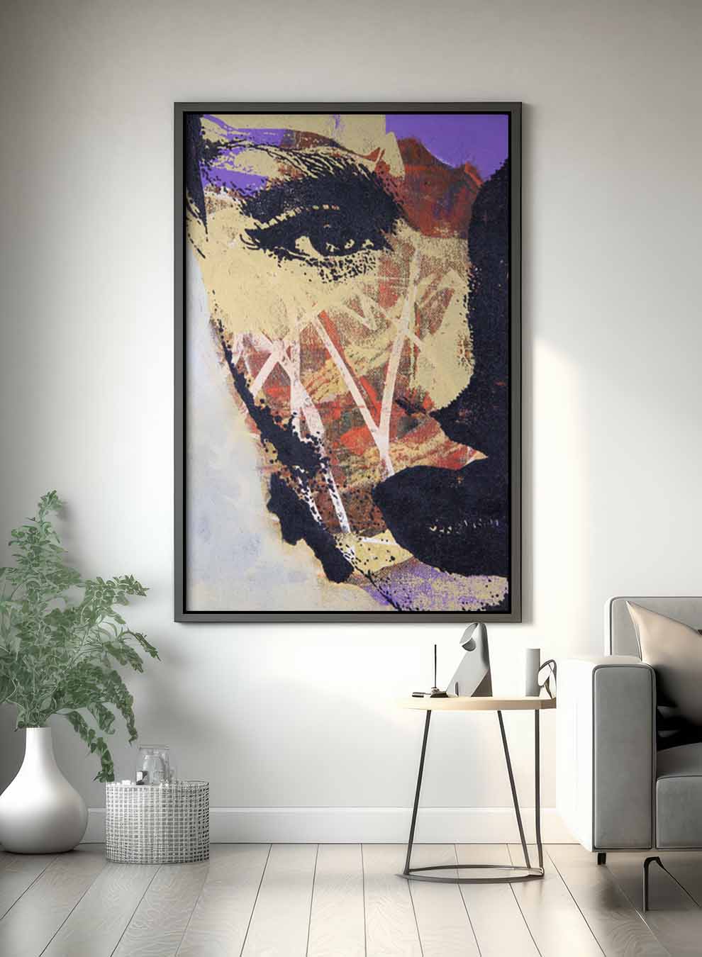 Canvas Wall Art Stretched Over Wooden Frame with Black Floating Frame Paintings & Pictures| LOWHA