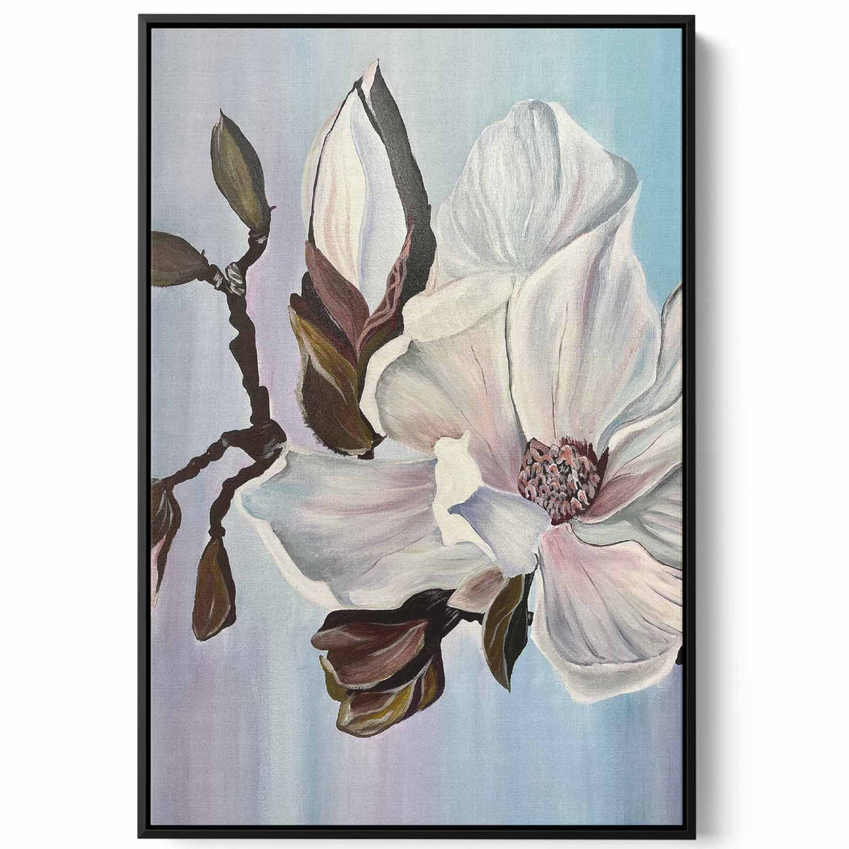 Canvas Wall Art Stretched Over Wooden Frame with Black Floating Frame Paintings & Pictures| LOWHA