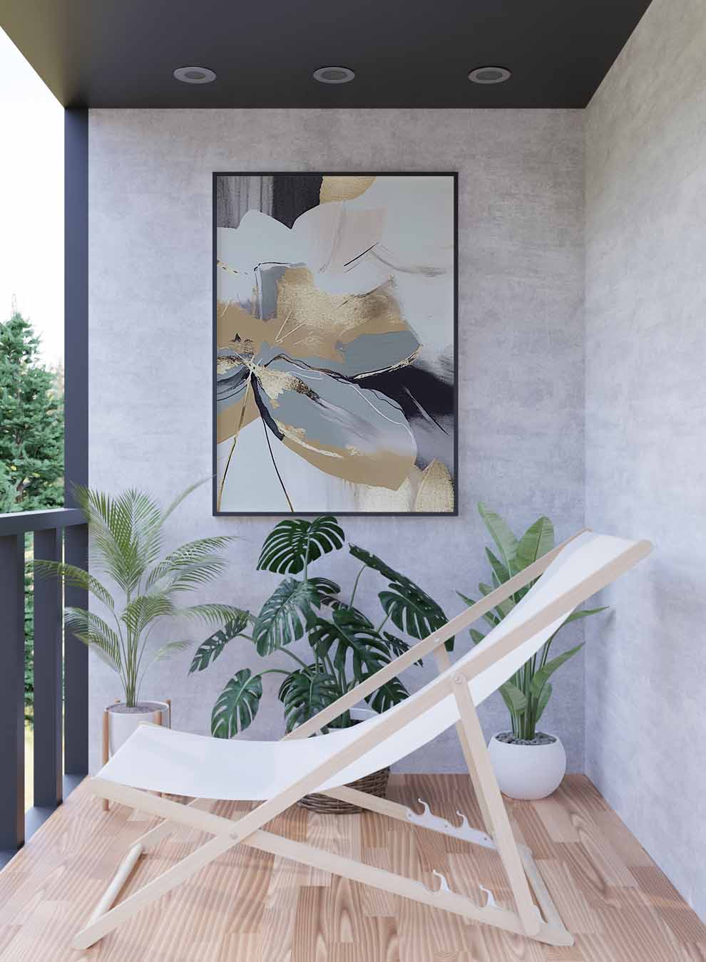 Canvas Wall Art Stretched Over Wooden Frame with Black Floating Frame Paintings & Pictures| LOWHA