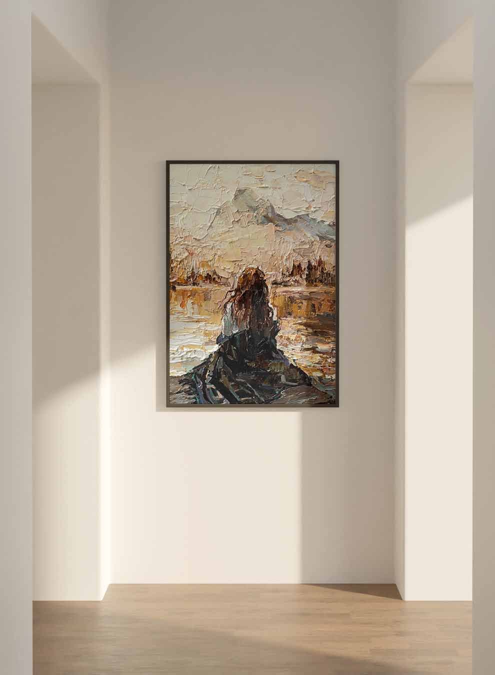 Canvas Wall Art Stretched Over Wooden Frame with Black Floating Frame Paintings & Pictures| LOWHA