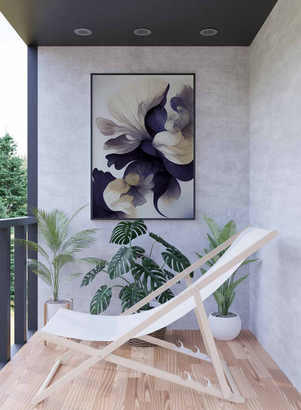 Canvas Wall Art Stretched Over Wooden Frame with Black Floating Frame Paintings & Pictures| LOWHA