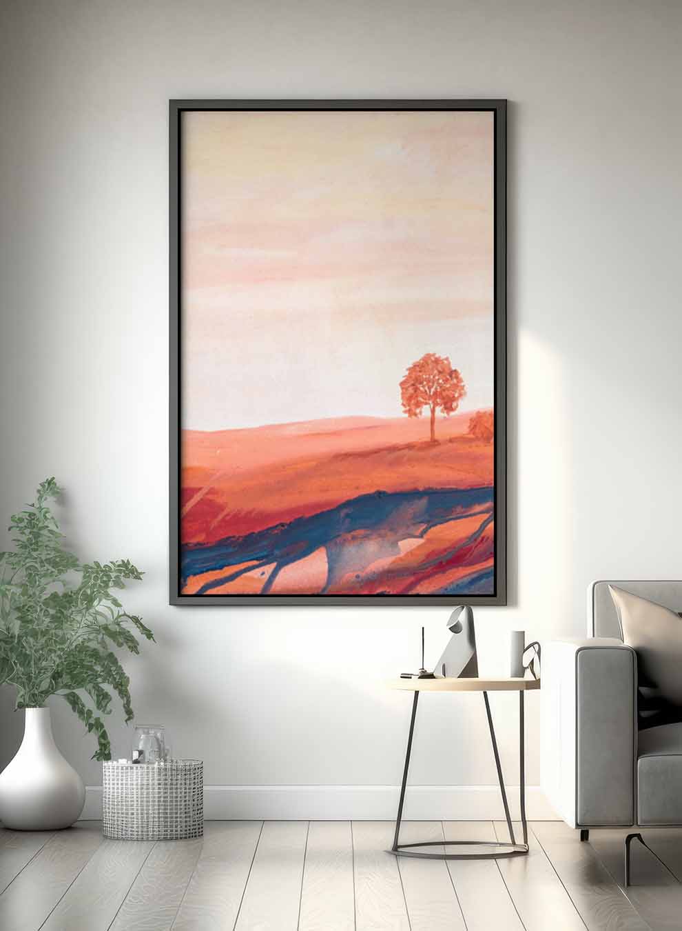 Canvas Wall Art Stretched Over Wooden Frame with Black Floating Frame Paintings & Pictures| LOWHA