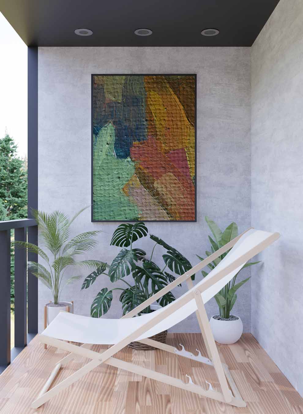 Canvas Wall Art Stretched Over Wooden Frame with Black Floating Frame Paintings & Pictures| LOWHA