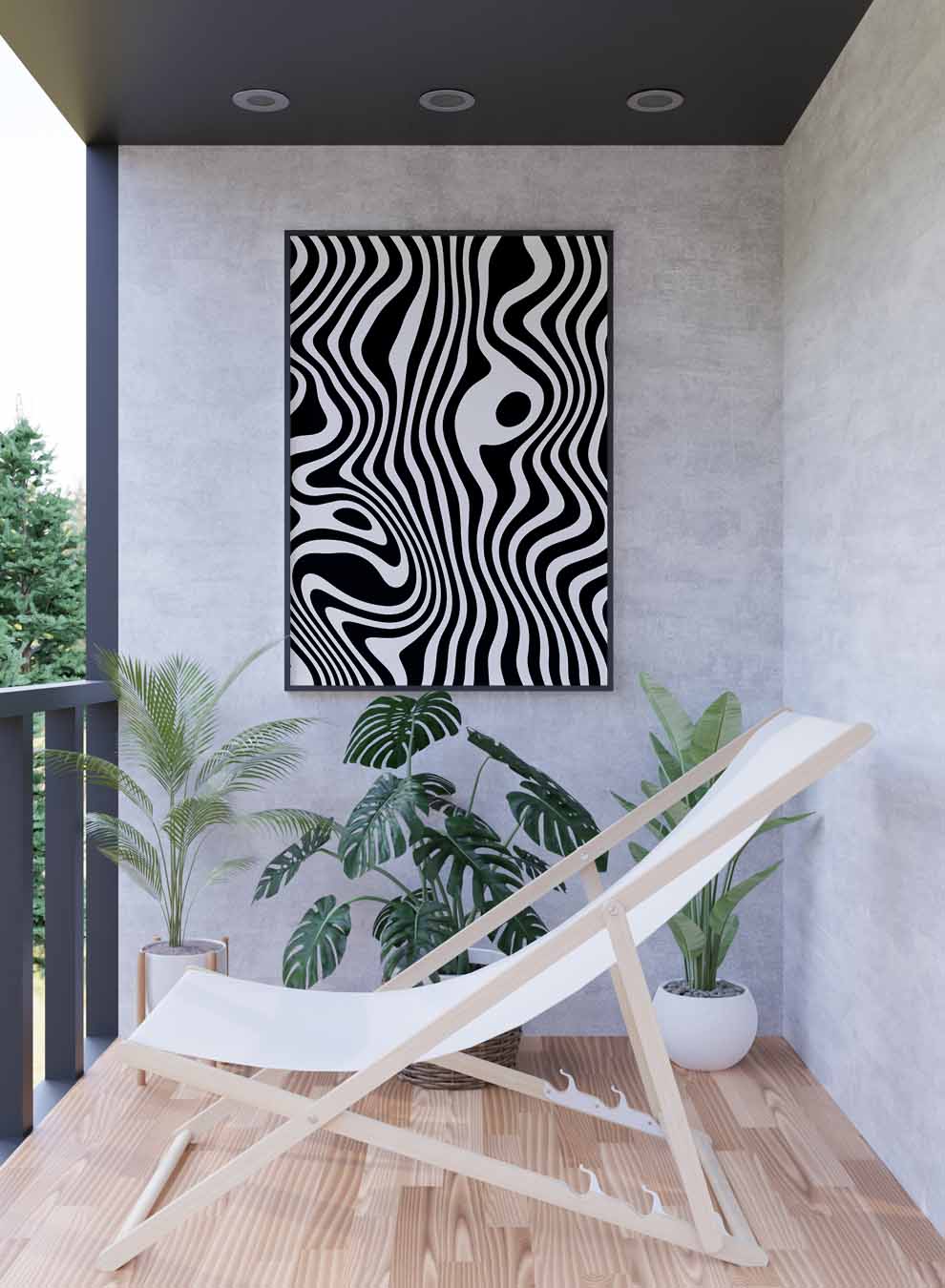 Canvas Wall Art Stretched Over Wooden Frame with Black Floating Frame Paintings & Pictures| LOWHA