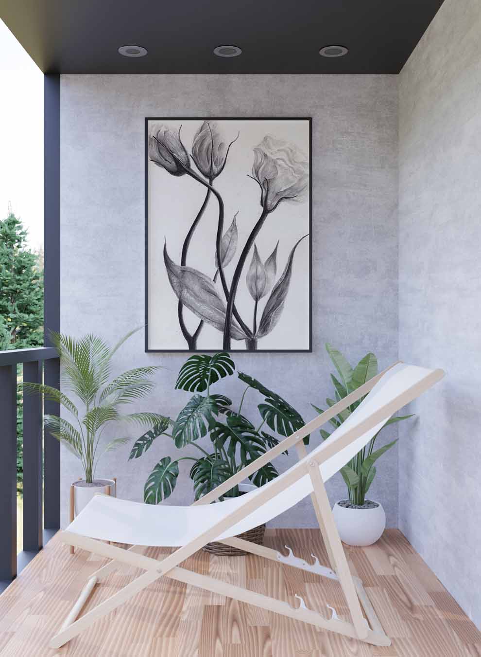 Canvas Wall Art Stretched Over Wooden Frame with Black Floating Frame Paintings & Pictures| LOWHA