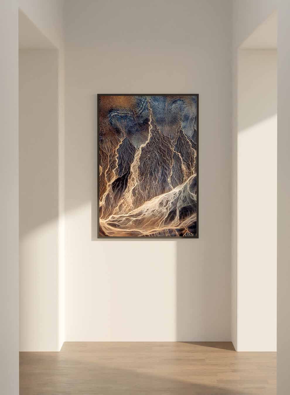 Canvas Wall Art Stretched Over Wooden Frame with Black Floating Frame Paintings & Pictures| LOWHA