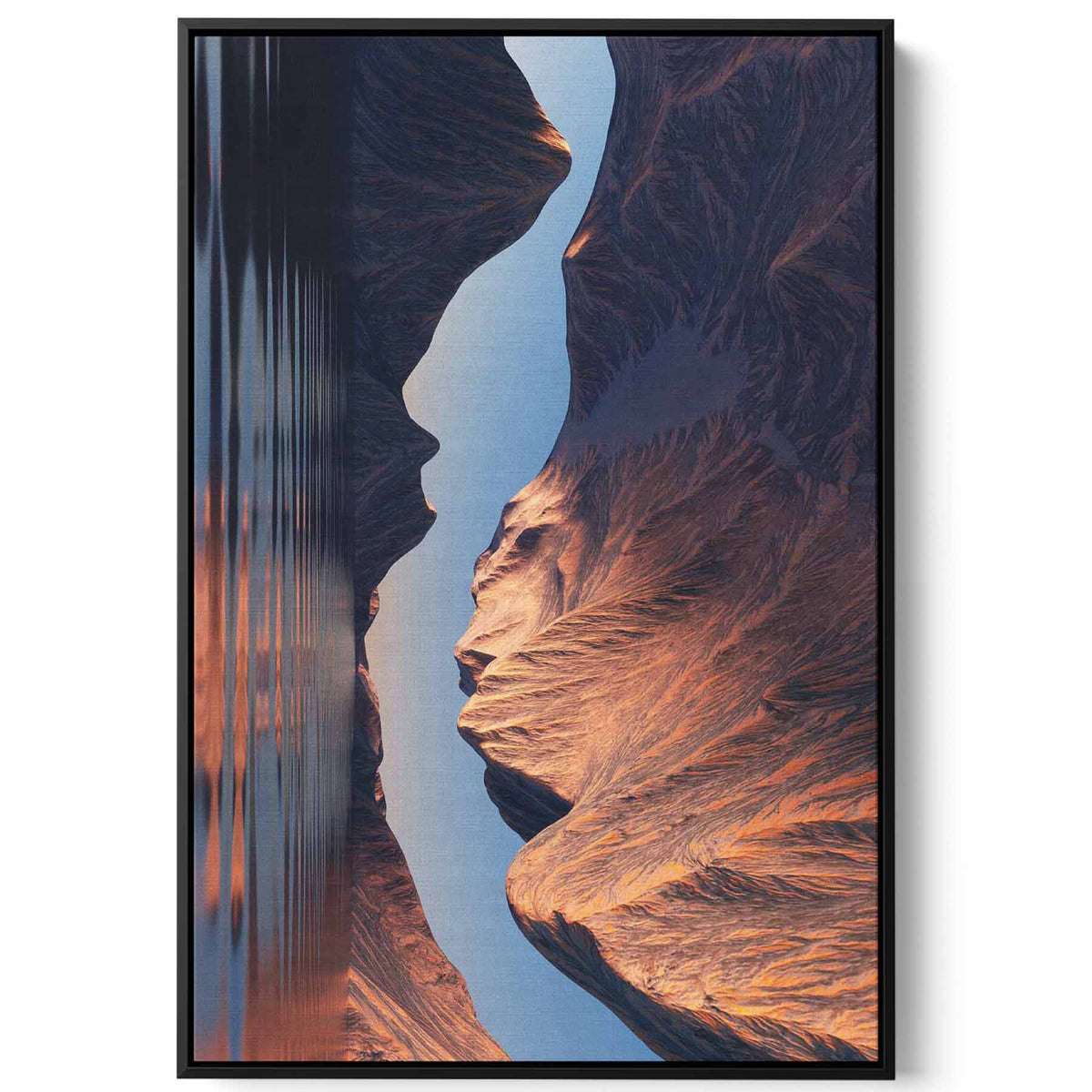 Canvas Wall Art Stretched Over Wooden Frame with Black Floating Frame Paintings & Pictures| LOWHA