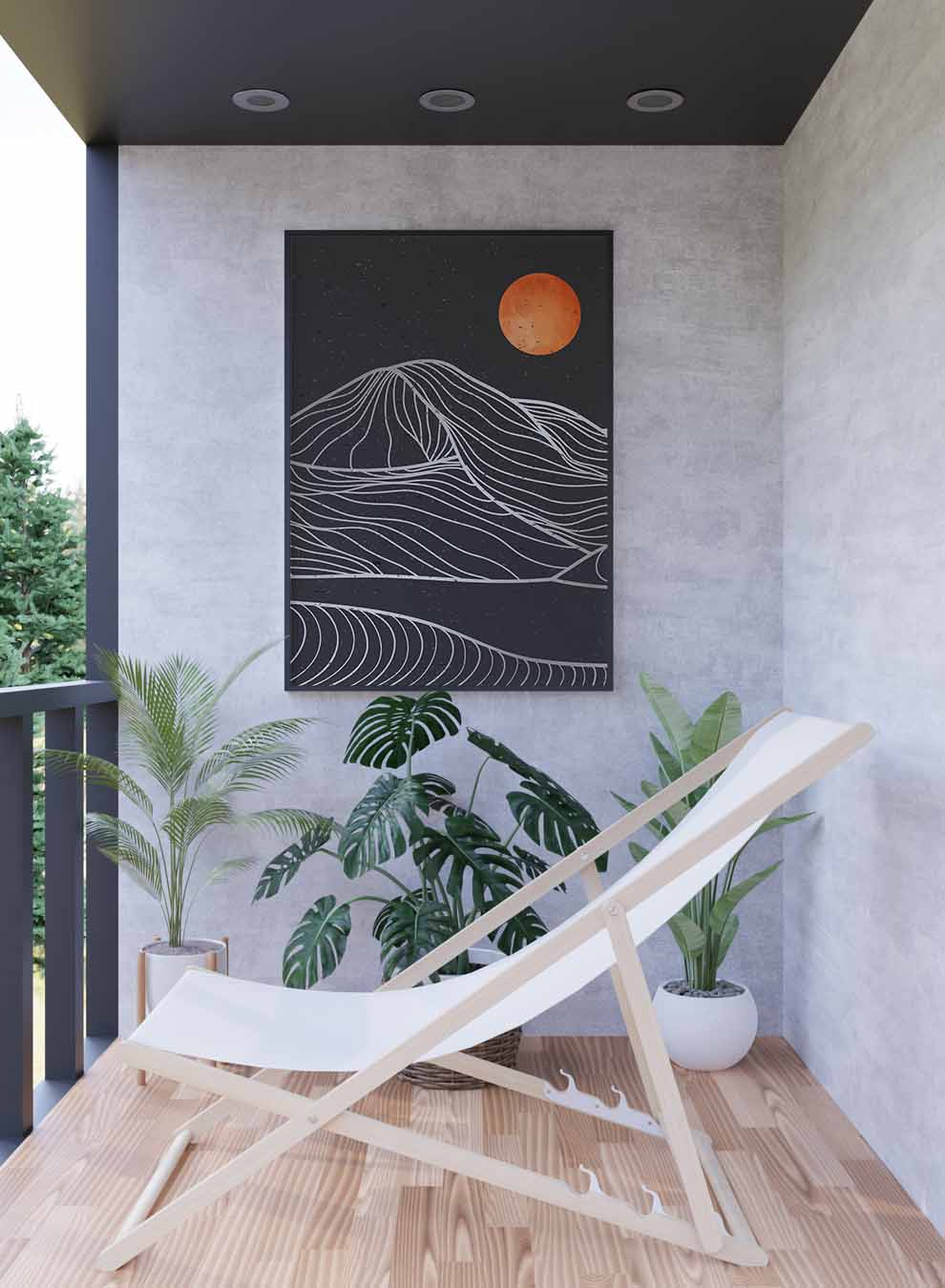 Canvas Wall Art Stretched Over Wooden Frame with Black Floating Frame Paintings & Pictures| LOWHA