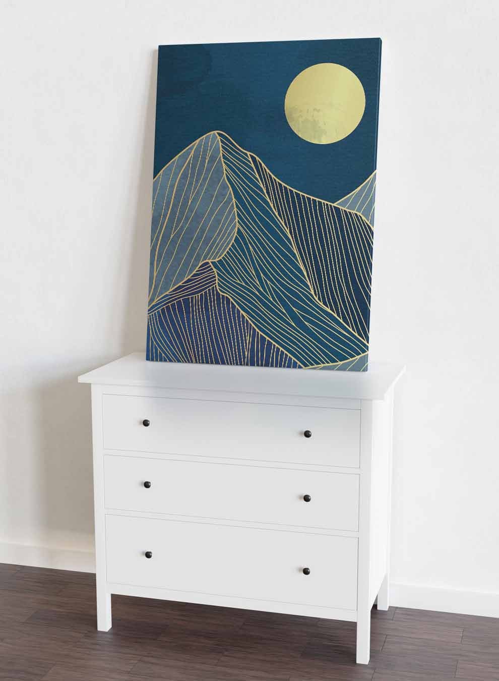 Canvas Wall Art Stretched Over Wooden Frame with Black Floating Frame Paintings & Pictures| LOWHA
