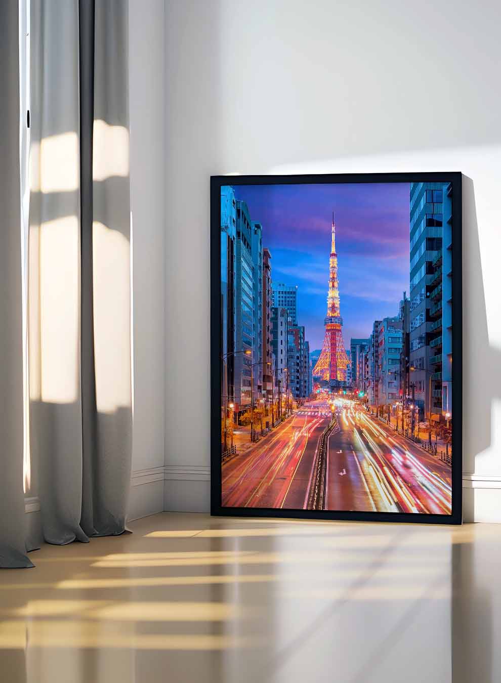 Canvas Wall Art Stretched Over Wooden Frame with Black Floating Frame Paintings & Pictures| LOWHA