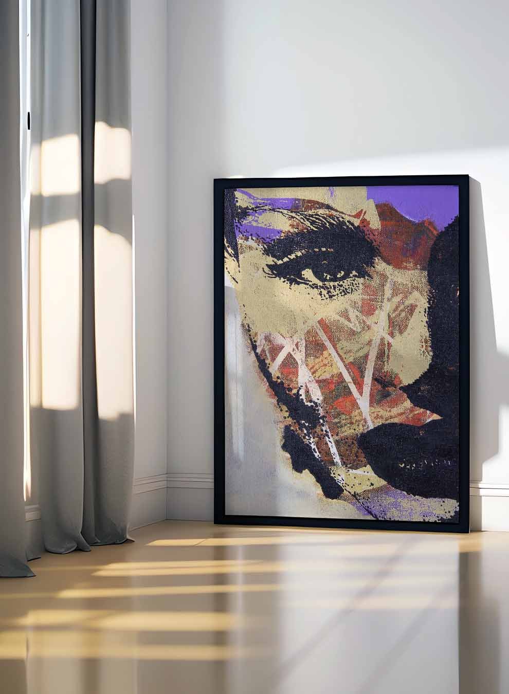 Canvas Wall Art Stretched Over Wooden Frame with Black Floating Frame Paintings & Pictures| LOWHA