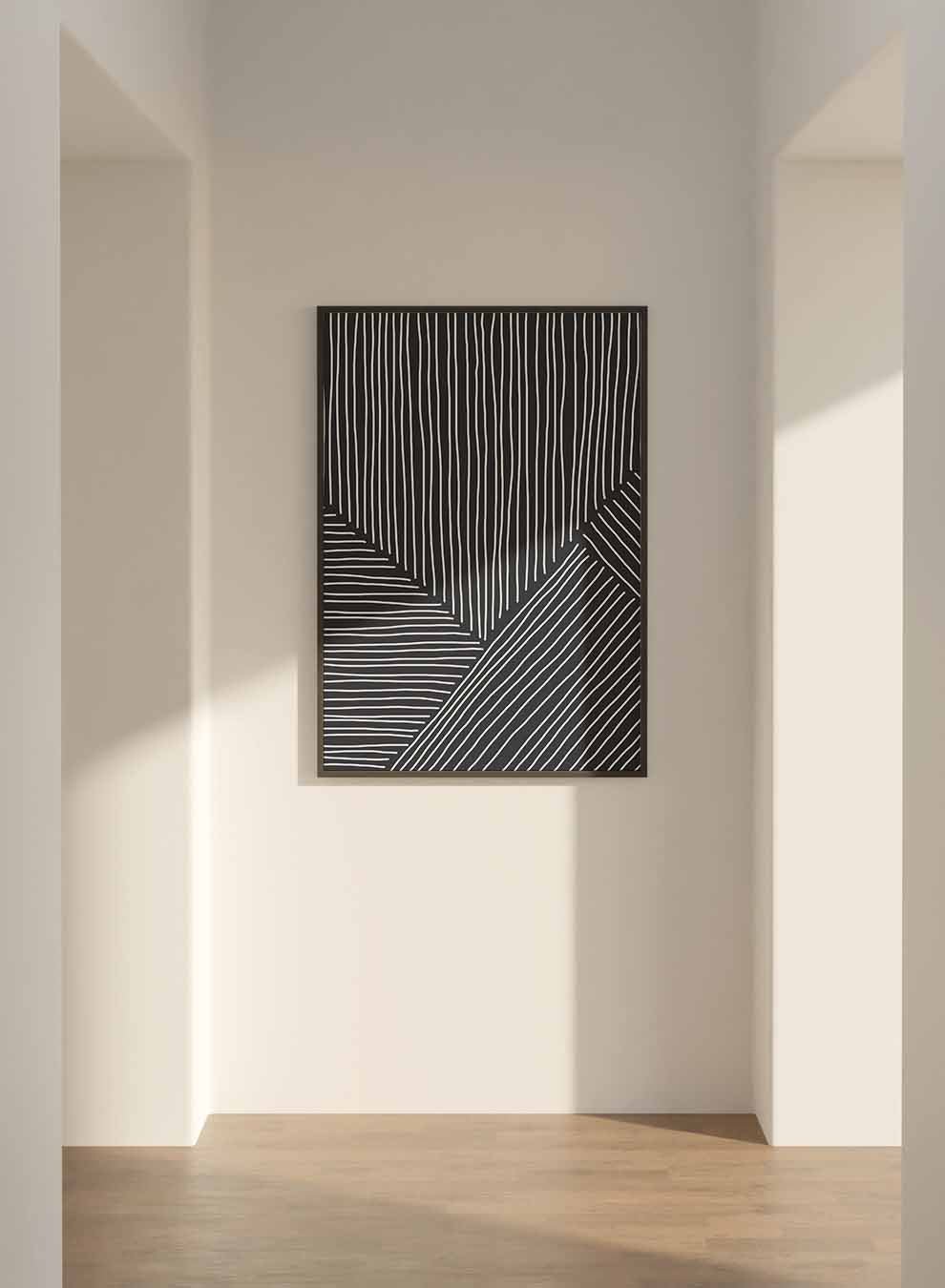 Canvas Wall Art Stretched Over Wooden Frame with Black Floating Frame Paintings & Pictures| LOWHA