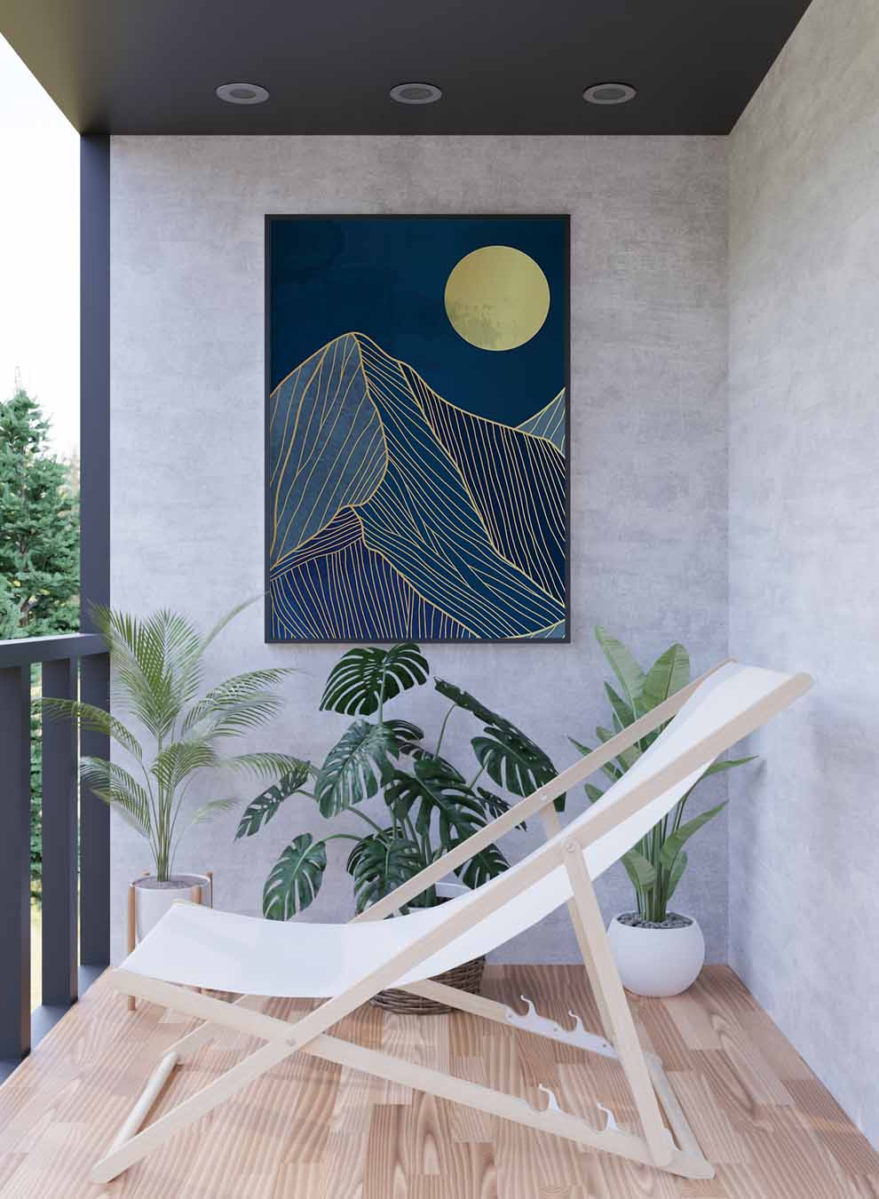 Canvas Wall Art Stretched Over Wooden Frame with Black Floating Frame Paintings & Pictures| LOWHA