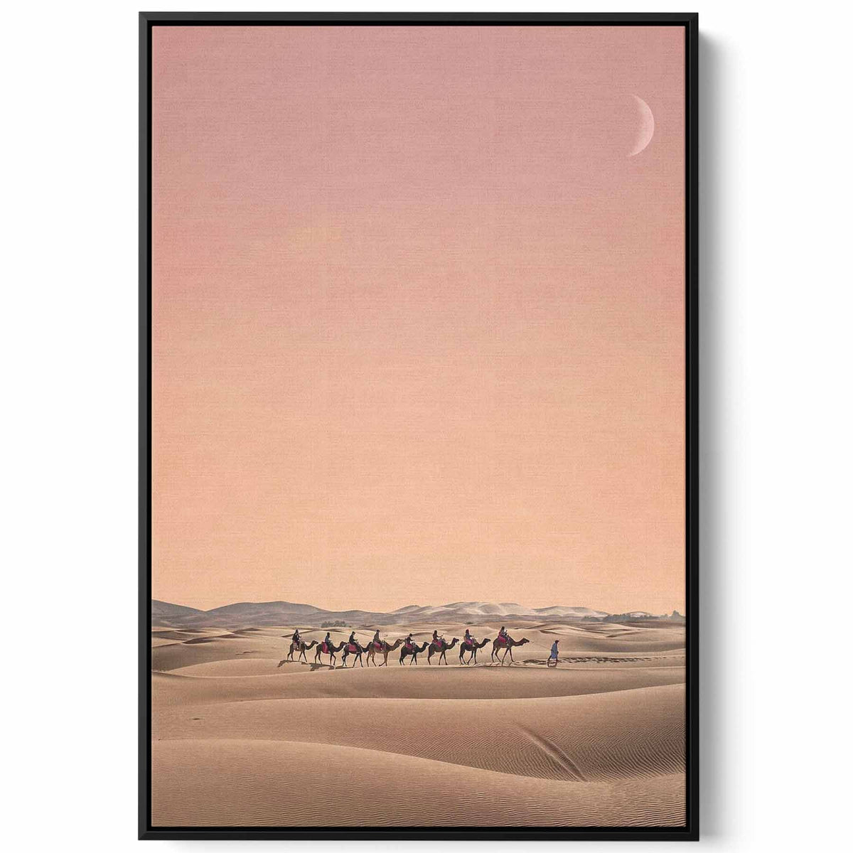 Canvas Wall Art Stretched Over Wooden Frame with Black Floating Frame Paintings & Pictures| LOWHA