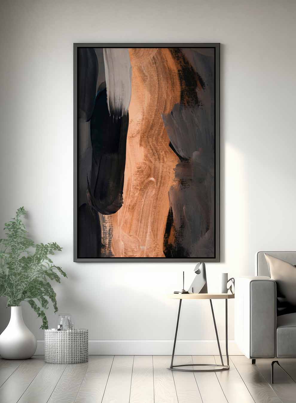 Canvas Wall Art Stretched Over Wooden Frame with Black Floating Frame Paintings & Pictures| LOWHA