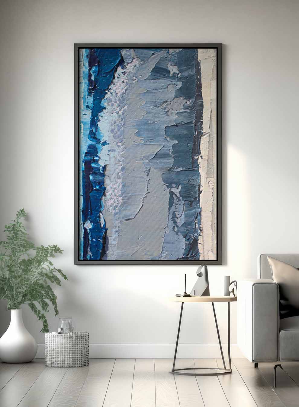 Canvas Wall Art Stretched Over Wooden Frame with Black Floating Frame Paintings & Pictures| LOWHA