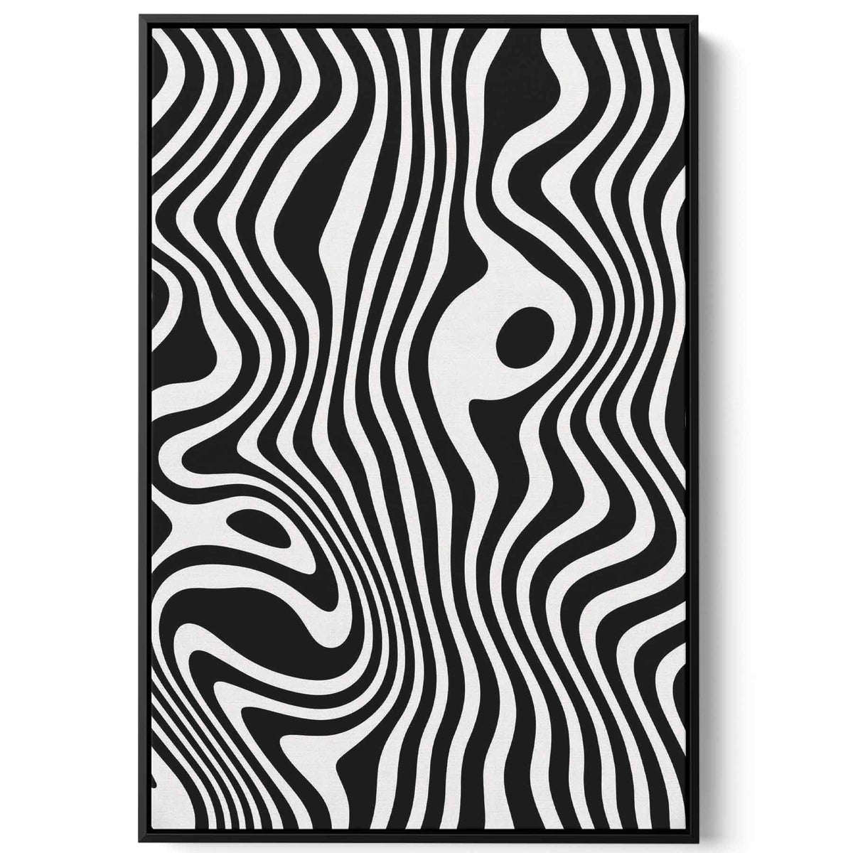 Canvas Wall Art Stretched Over Wooden Frame with Black Floating Frame Paintings & Pictures| LOWHA