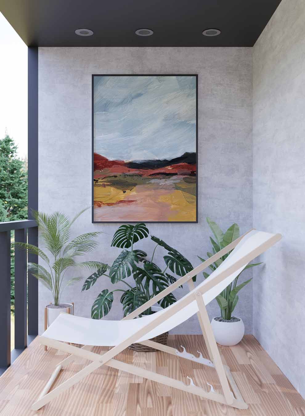 Canvas Wall Art Stretched Over Wooden Frame with Black Floating Frame Paintings & Pictures| LOWHA