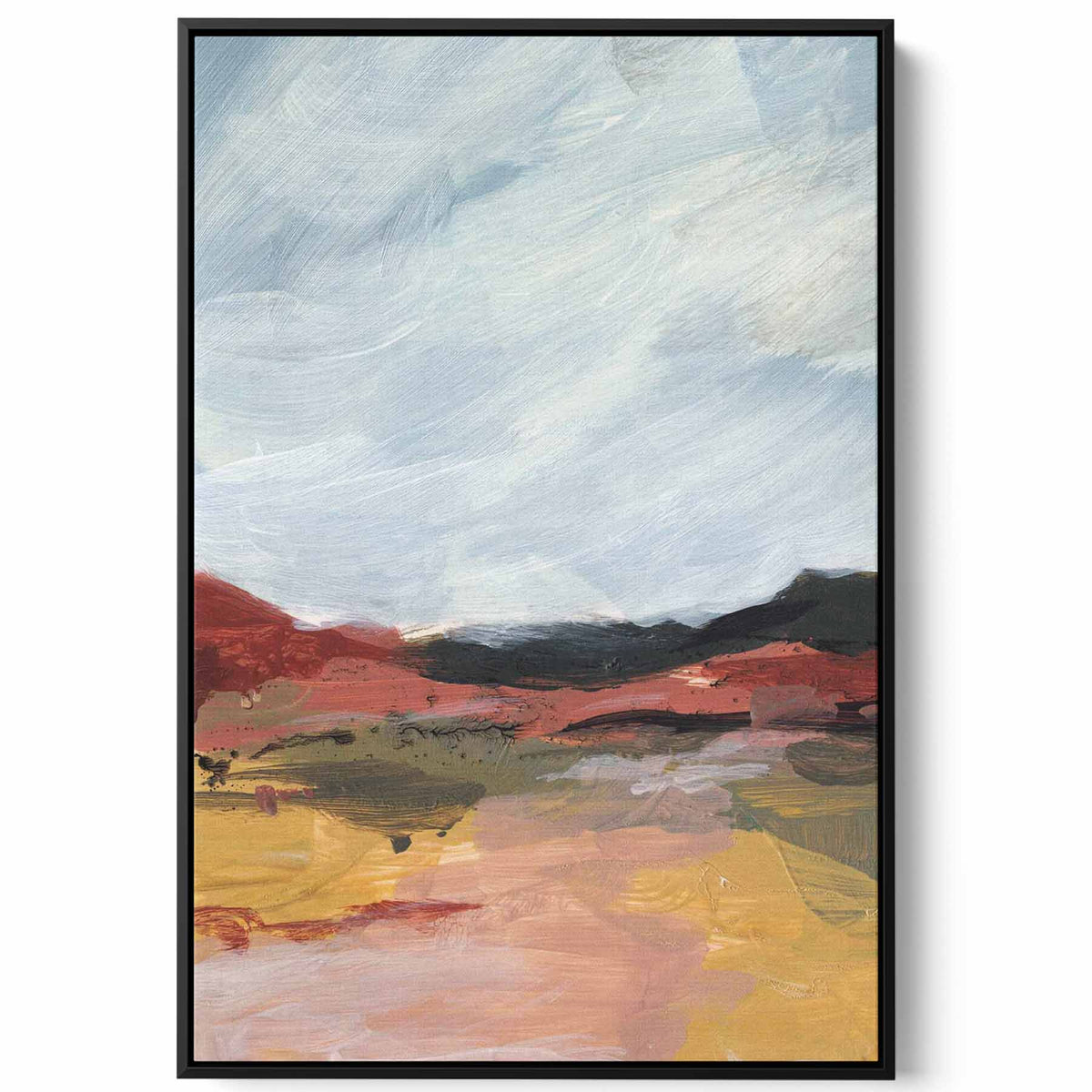 Canvas Wall Art Stretched Over Wooden Frame with Black Floating Frame Paintings & Pictures| LOWHA