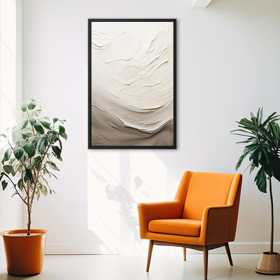 Canvas Wall Art Stretched Over Wooden Frame with Floating Frame and Abstract Painting - Al Rugaib Furniture