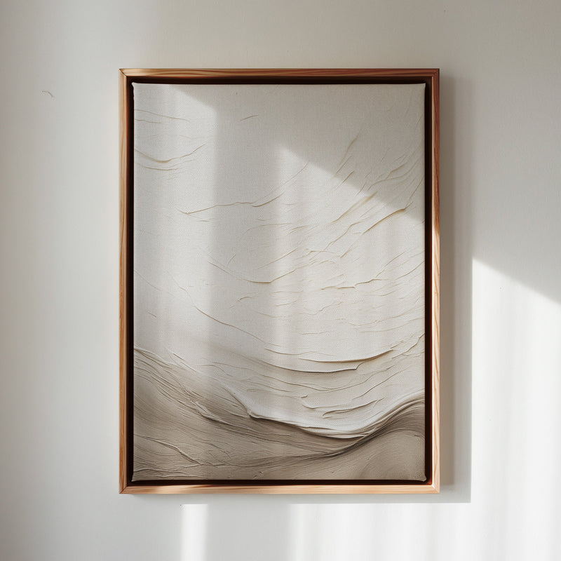 Canvas Wall Art Stretched Over Wooden Frame with Floating Frame and Abstract Painting - Al Rugaib Furniture