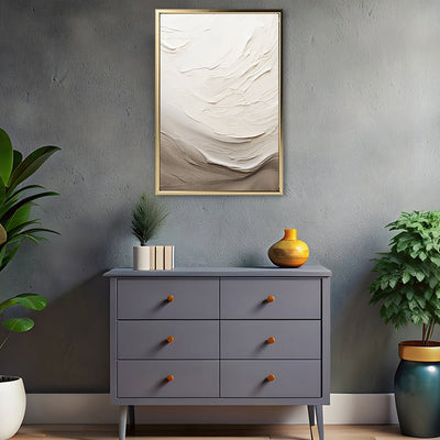 Canvas Wall Art Stretched Over Wooden Frame with Floating Frame and Abstract Painting - Al Rugaib Furniture